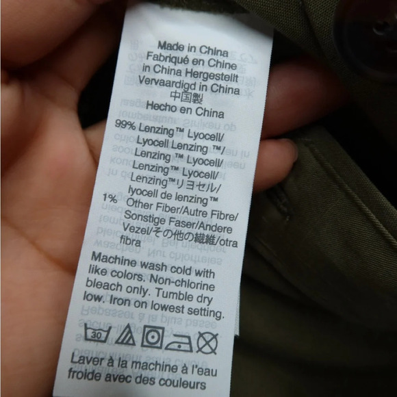 Madewell Olive Green Short Sleeved Belted Jumpsuit - Picture 10 of 11